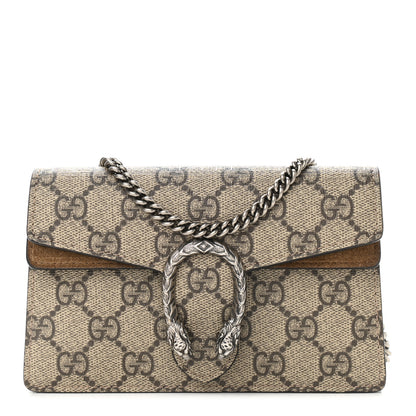 Gucci GG Supreme Monogram Super Mini Dionysus Shoulder Bag Taupe 1 of 12