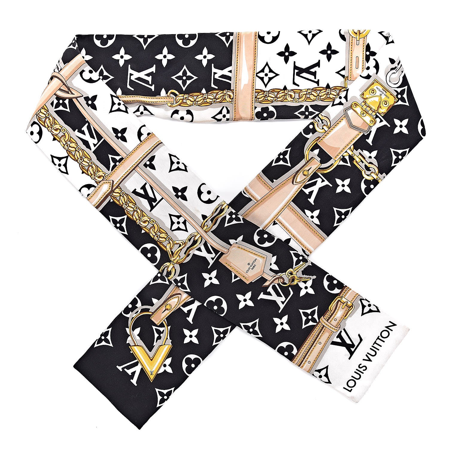 Louis Vuitton Silk Monogram Confidential Bandeau Black 1 of 5