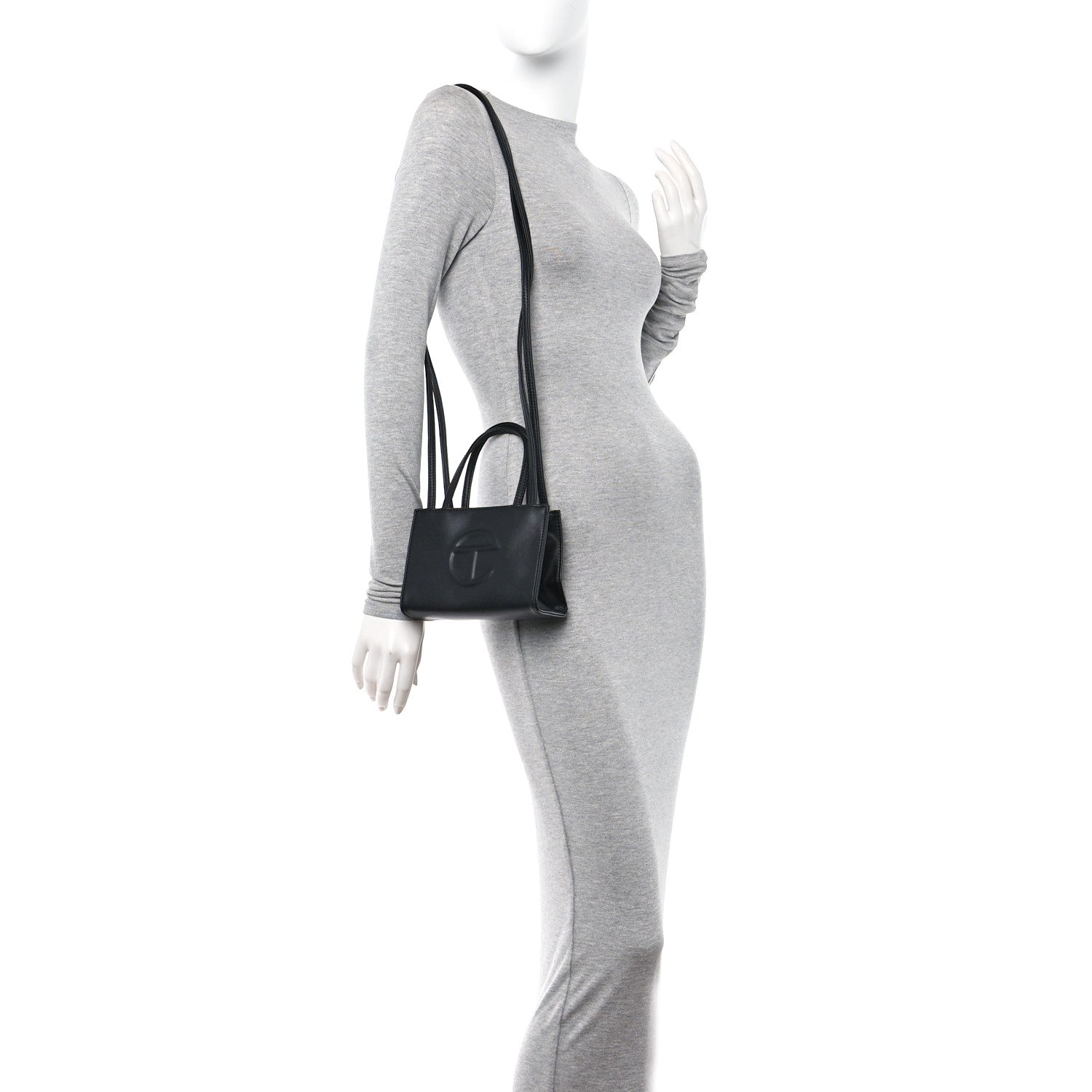 Telfar Vegan Leather Small Shopping Bag Black 2 of 9