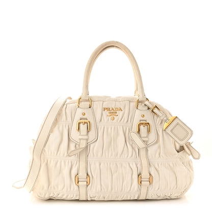 Prada Nappa Gaufre Shopping Satchel White 1 of 22