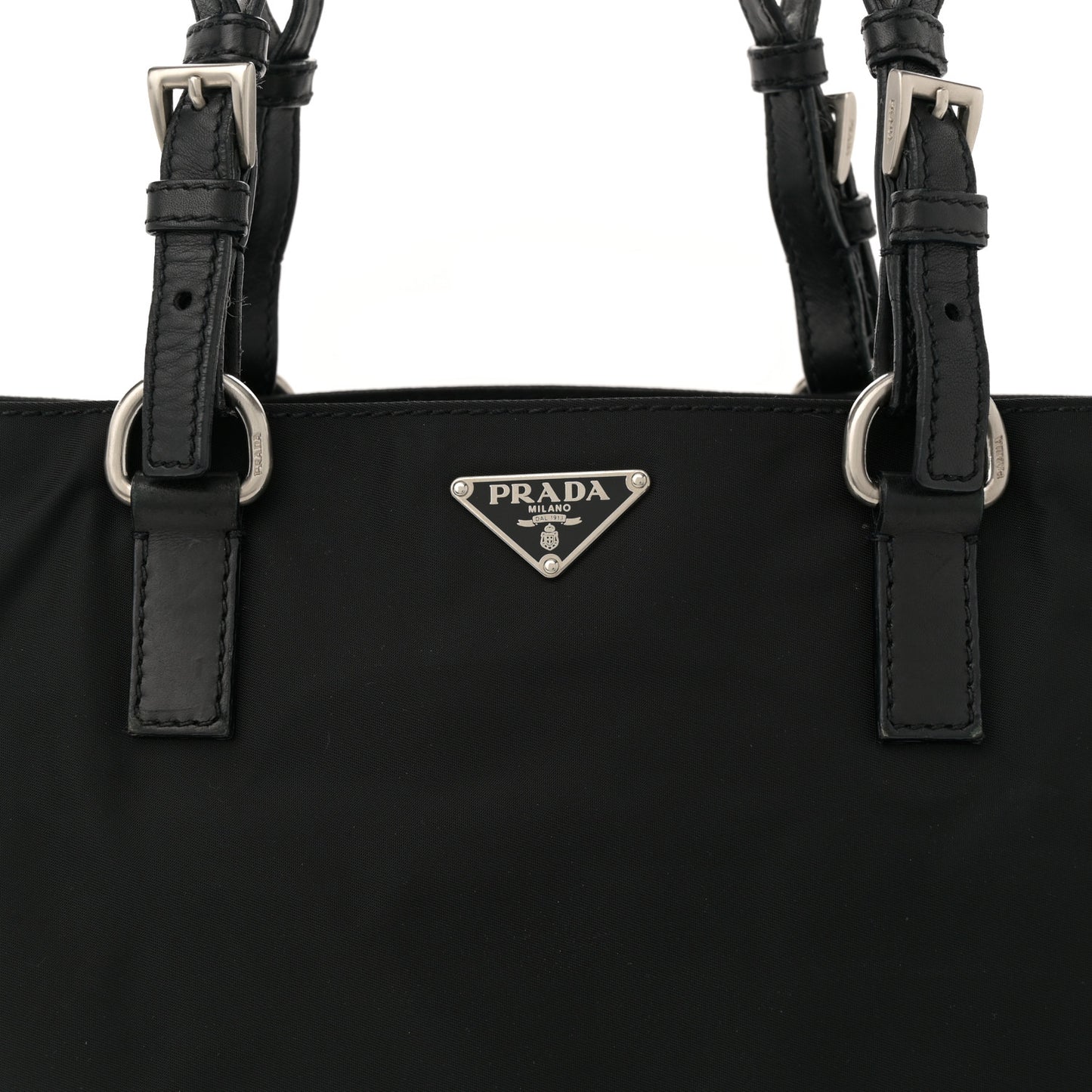 Tessuto Nylon Saffiano Tote Black