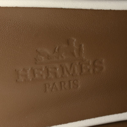 Hermes Goatskin Tuileries Mules 37 White 6 of 9