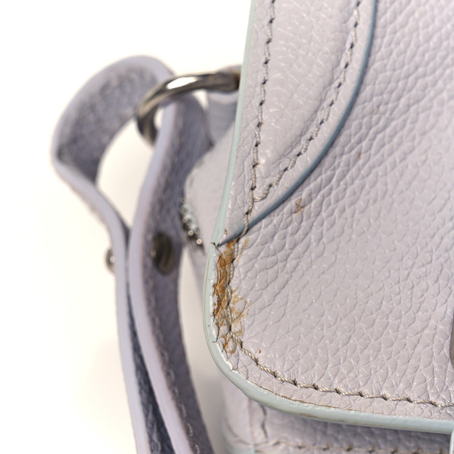 Alexander McQueen Pebbled Calfskin Mini Skull Padlock Zip Around Tote Lavender 11 of 11