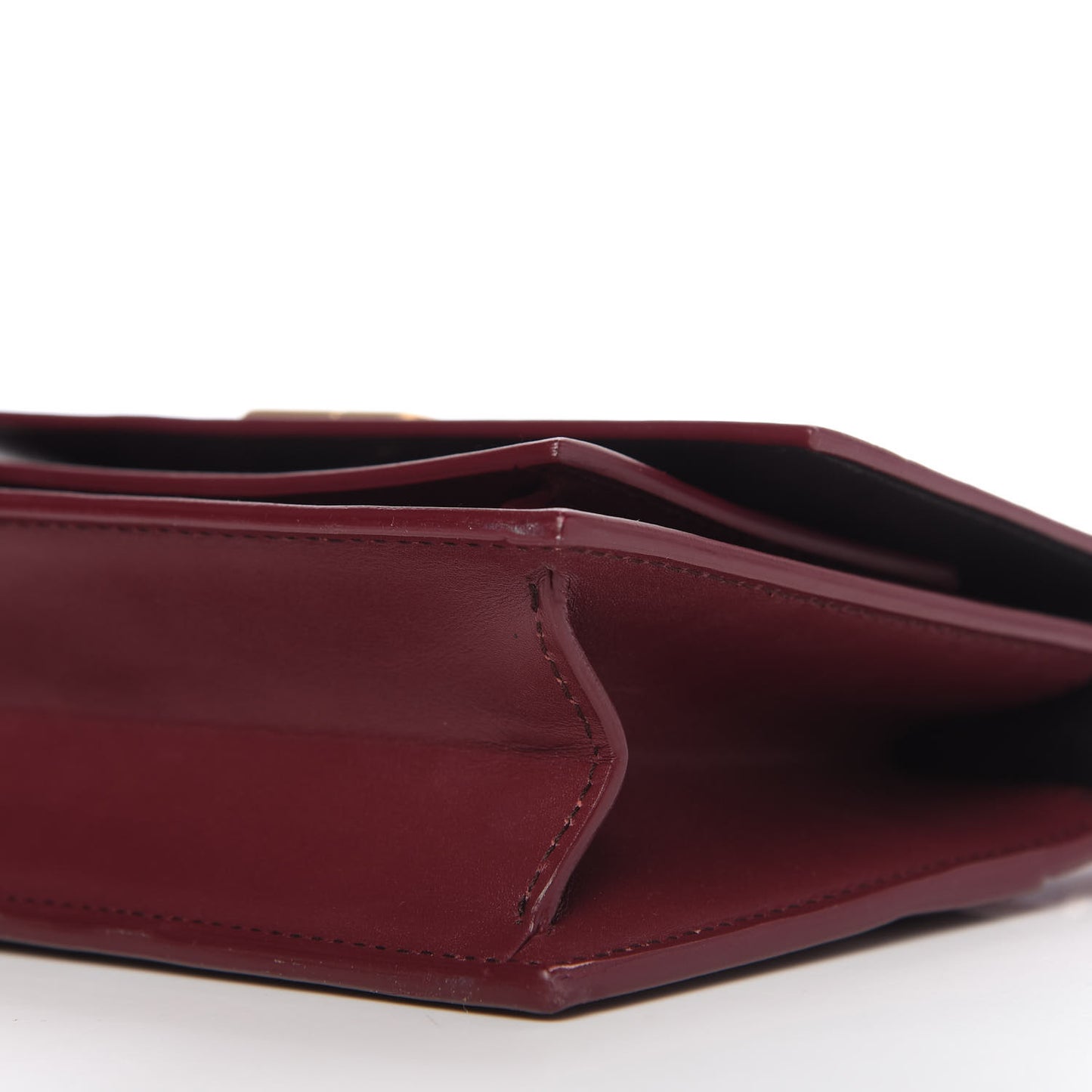 Box Calfskin XS Sharp Top Handle Bag Burgundy