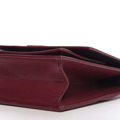Balenciaga Box Calfskin XS Sharp Top Handle Bag Burgundy 8 of 10
