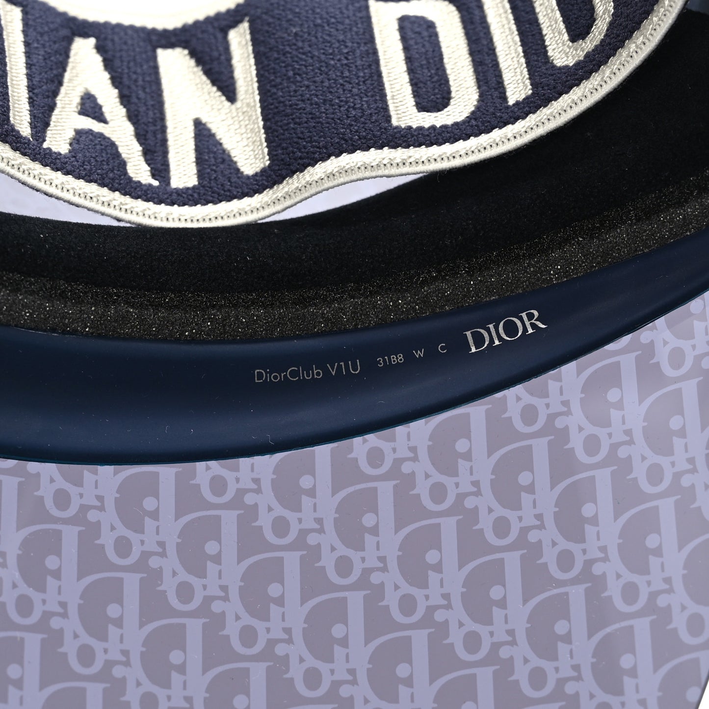 Oblique DiorClub V1U Sun Visor Blue