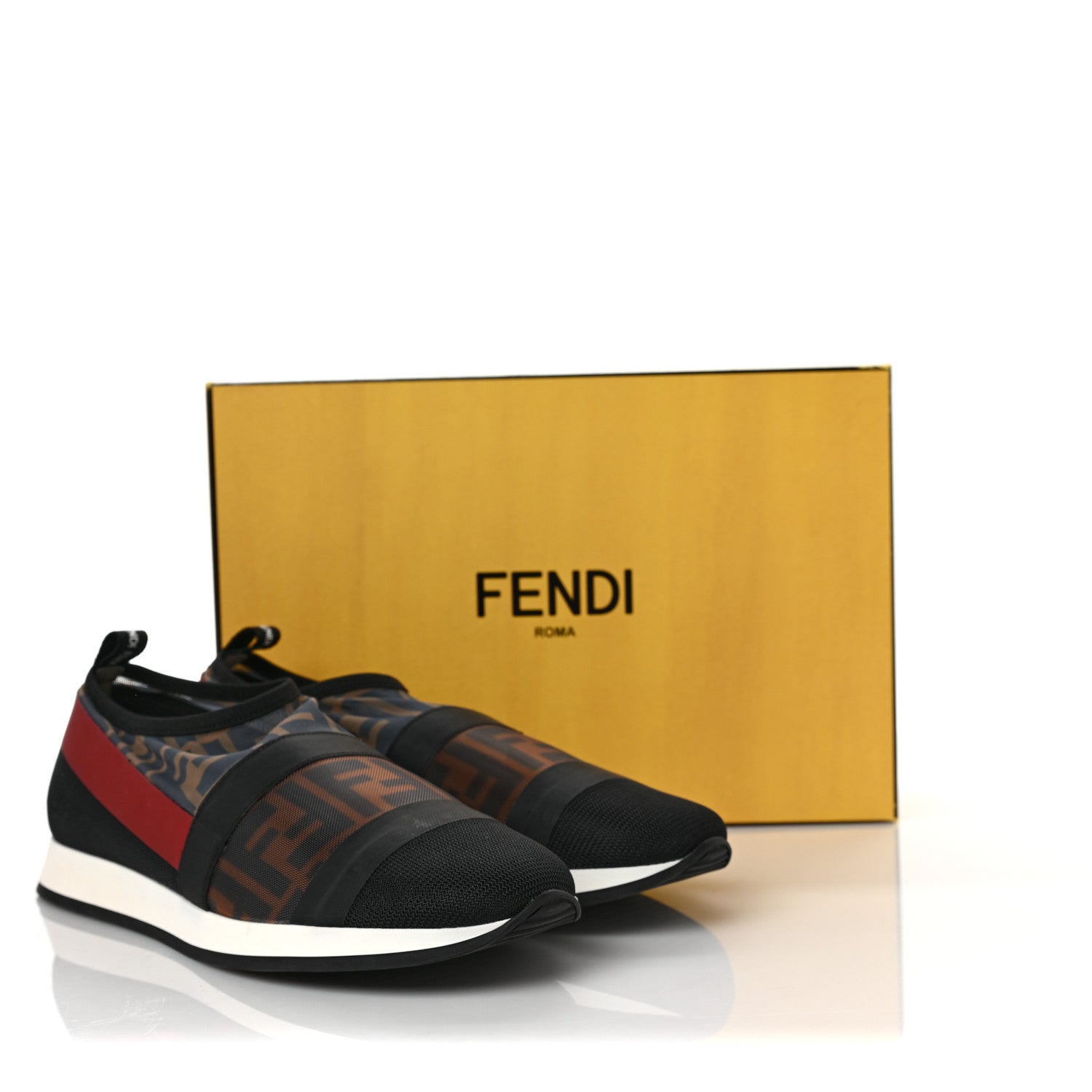 Fendi Technical Mesh FF Sneakers 39 Tobacco Red 8 of 8