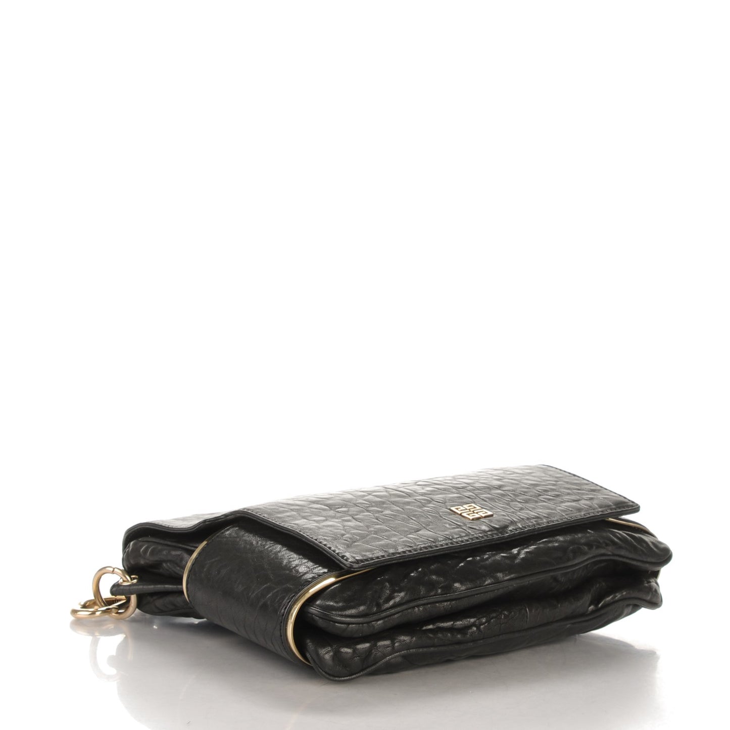 Pebbled Lambskin Melancholia Shoulder Bag Black
