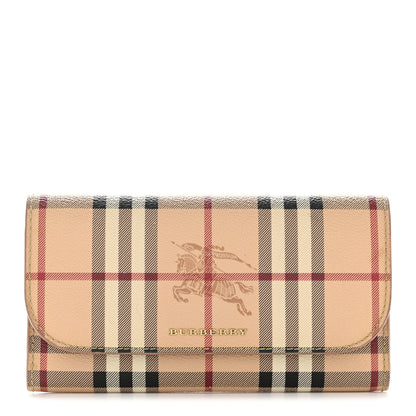 Burberry Haymarket Check Halton Wallet Dark Sand 1 of 12
