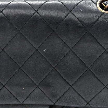 Chanel Lambskin Quilted Medium Double Flap Black 12 of 15