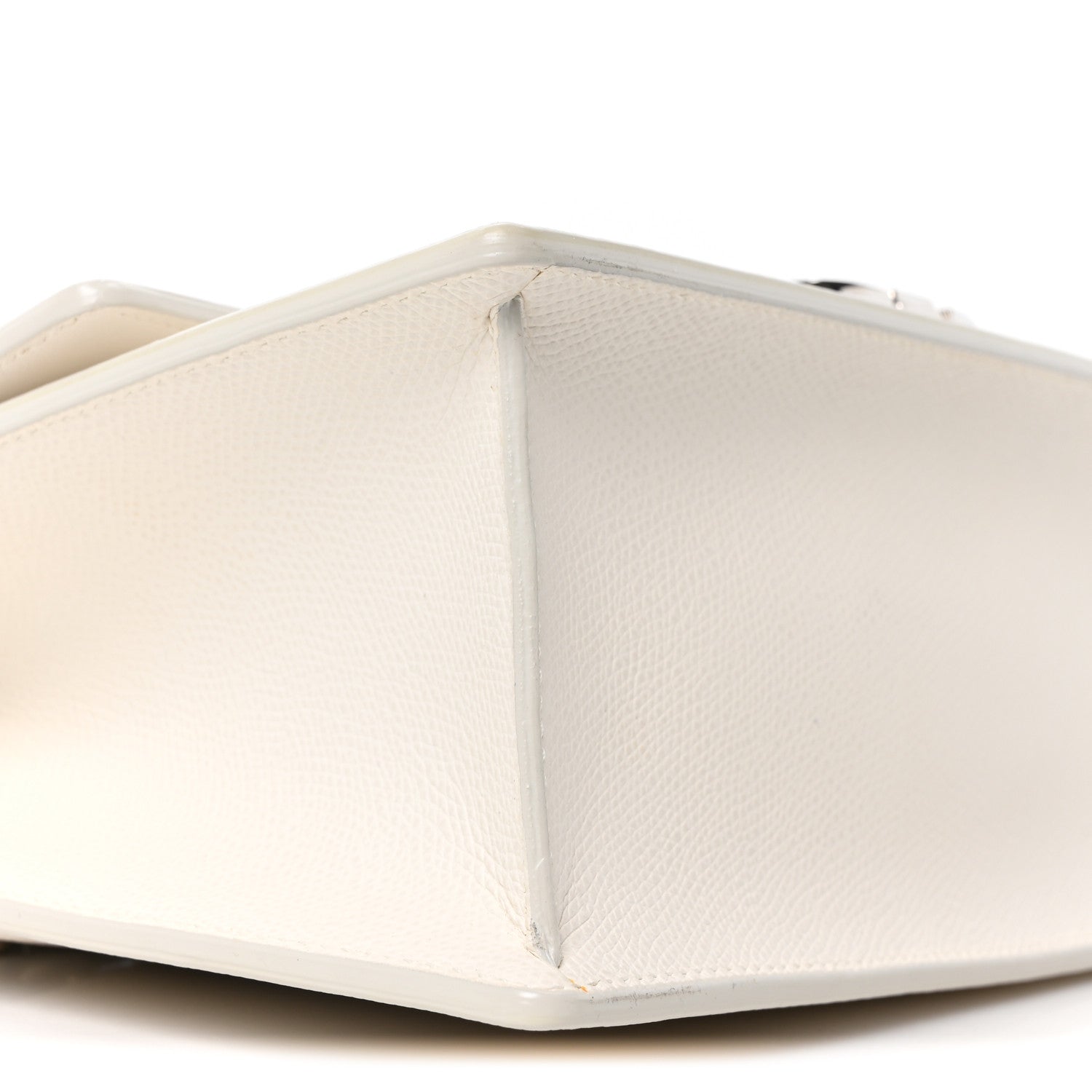Christian Dior Grained Calfskin 30 Montaigne Chain Flap Bag White 8 of 9