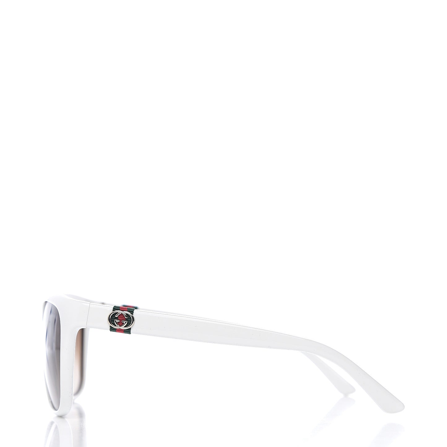 Round Frame Web Sunglasses GG3645S White