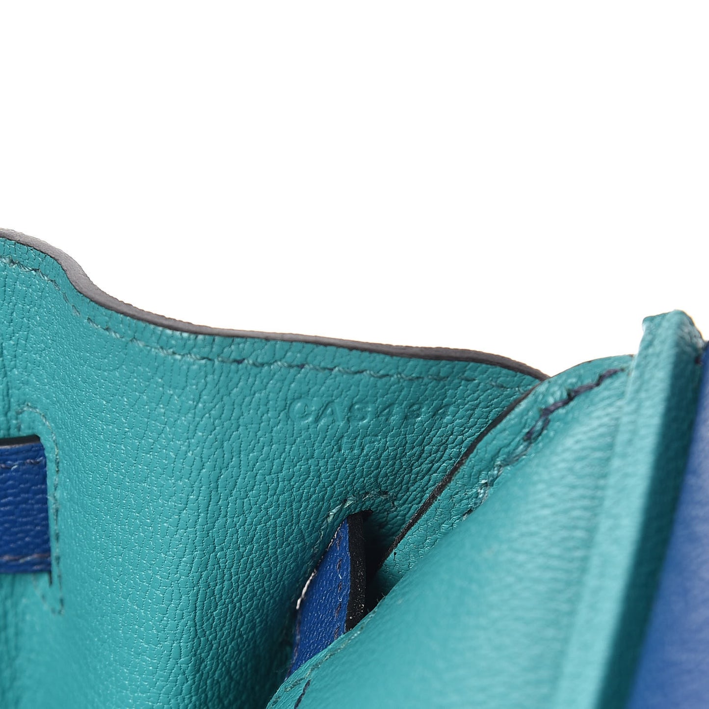 Chevre Mysore Bi-Color Horseshoe Birkin 30 Bleu Sapphire Paon