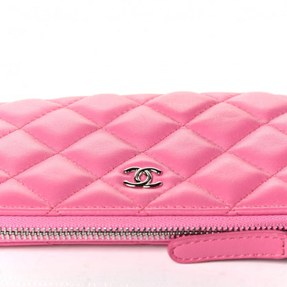 Chanel Lambskin Quilted Small Cosmetic Case Pink 6 of 6