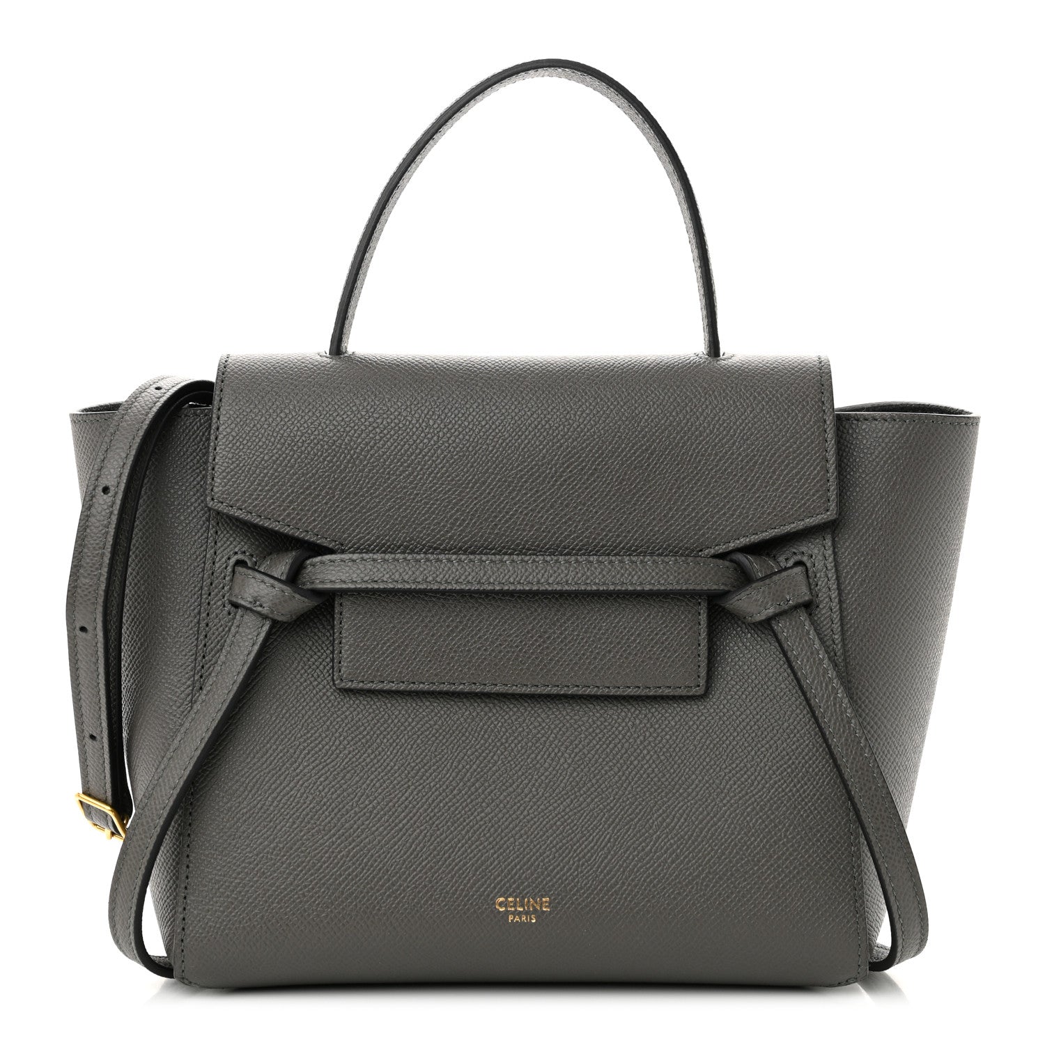 Celine Grained Calfskin Nano Belt Bag Grey 1 of 10