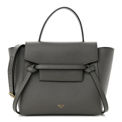 Celine Grained Calfskin Nano Belt Bag Grey 1 of 10