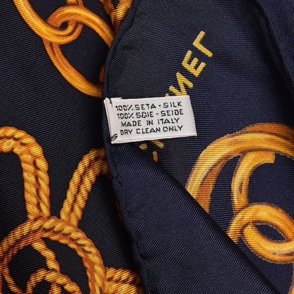 Chanel Silk Chain Scarf Navy Multicolor 4 of 6