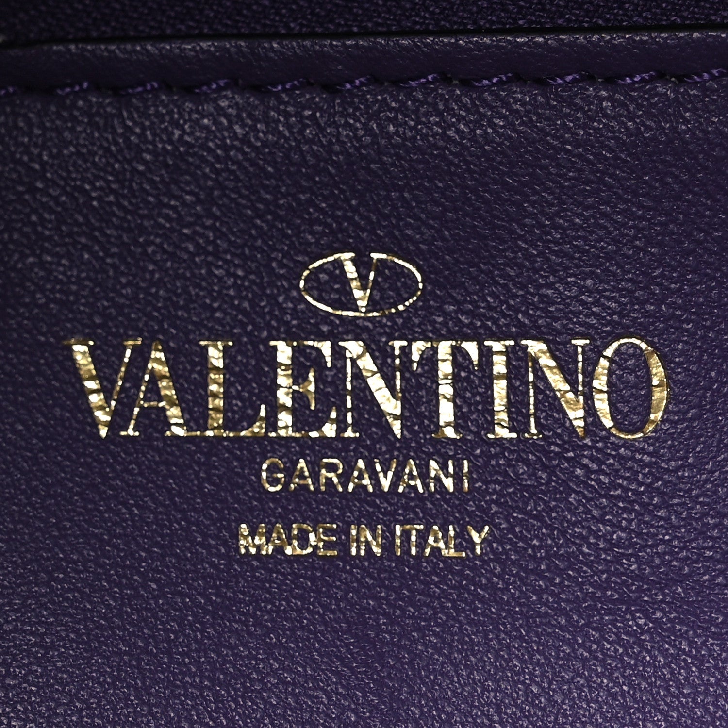 Valentino Garavani Snakeskin Stud Sign Shoulder Bag Purple 6 of 12