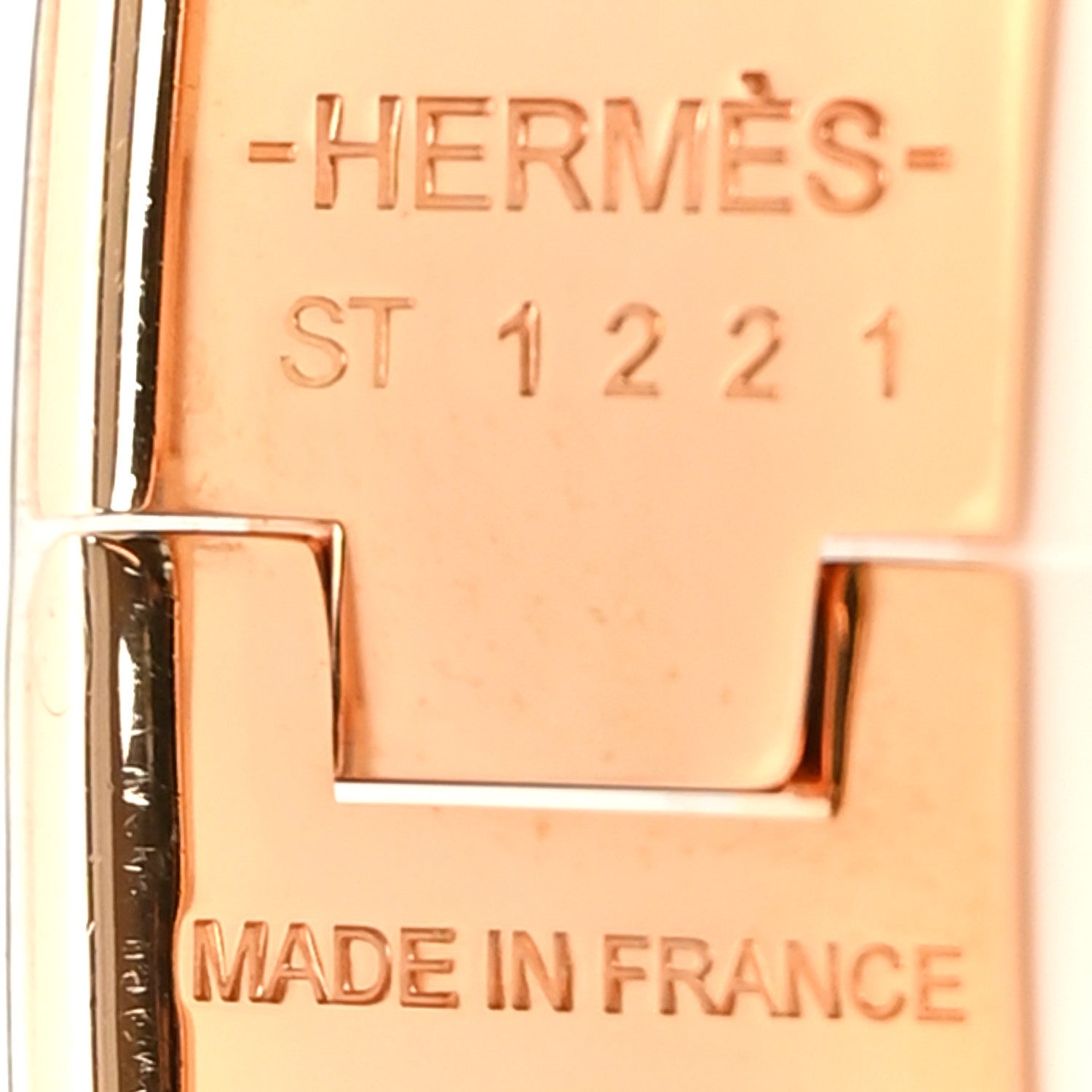 Hermes Enamel Printed H en Bias Narrow H Vibration Clic Cadenas Bracelet PM Pastel Acidule 4 of 4