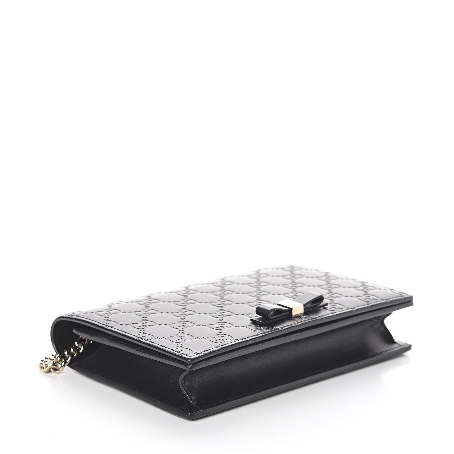 Guccissima Signature Bowy Chain Wallet Black