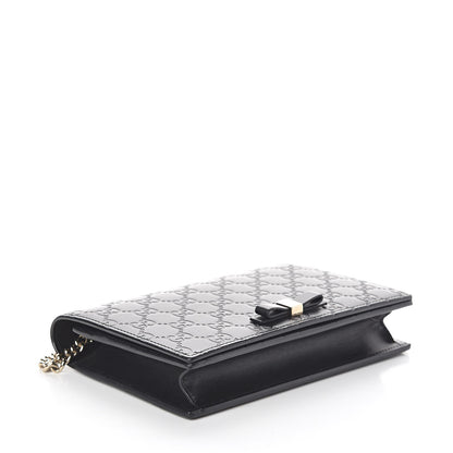 Gucci Guccissima Signature Bowy Chain Wallet Black 4 of 9