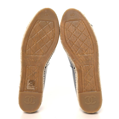 Chanel Patent CC Espadrilles 40 Navy 6 of 10