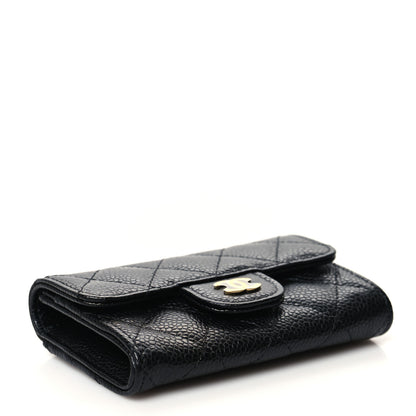 Chanel Caviar Quilted Flap Card Holder Wallet Black 4 of 12