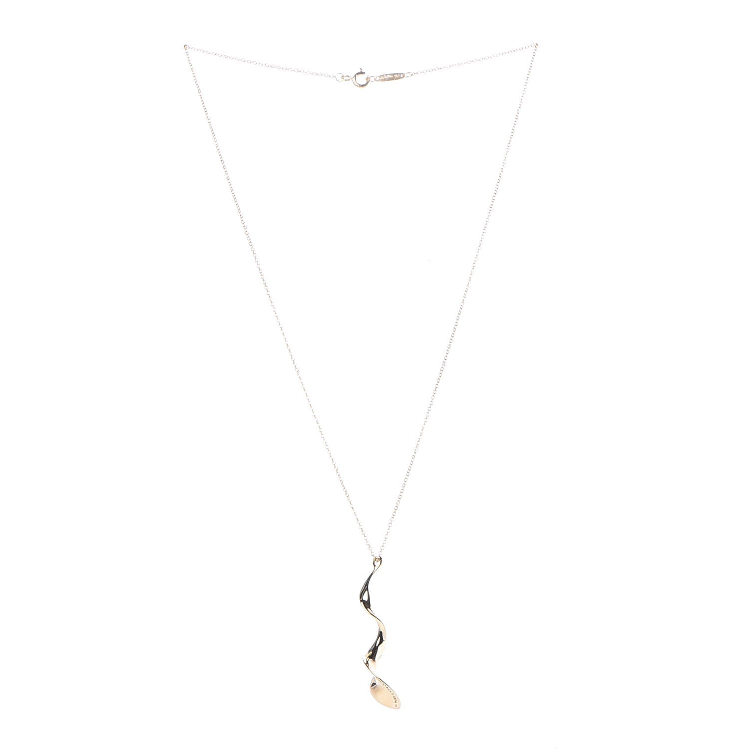 Tiffany 18K Yellow Gold Frank Gehry Orchid Pendant Necklace 3 of 7
