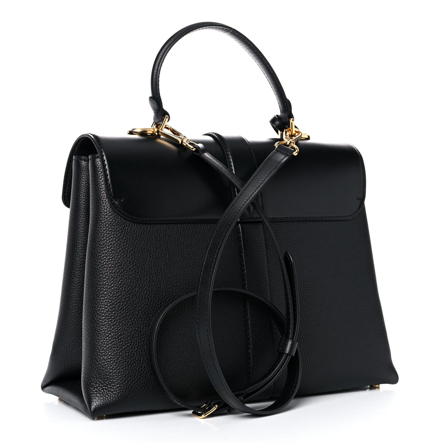 Grained Smooth Calfskin Rose Des Vents MM Black