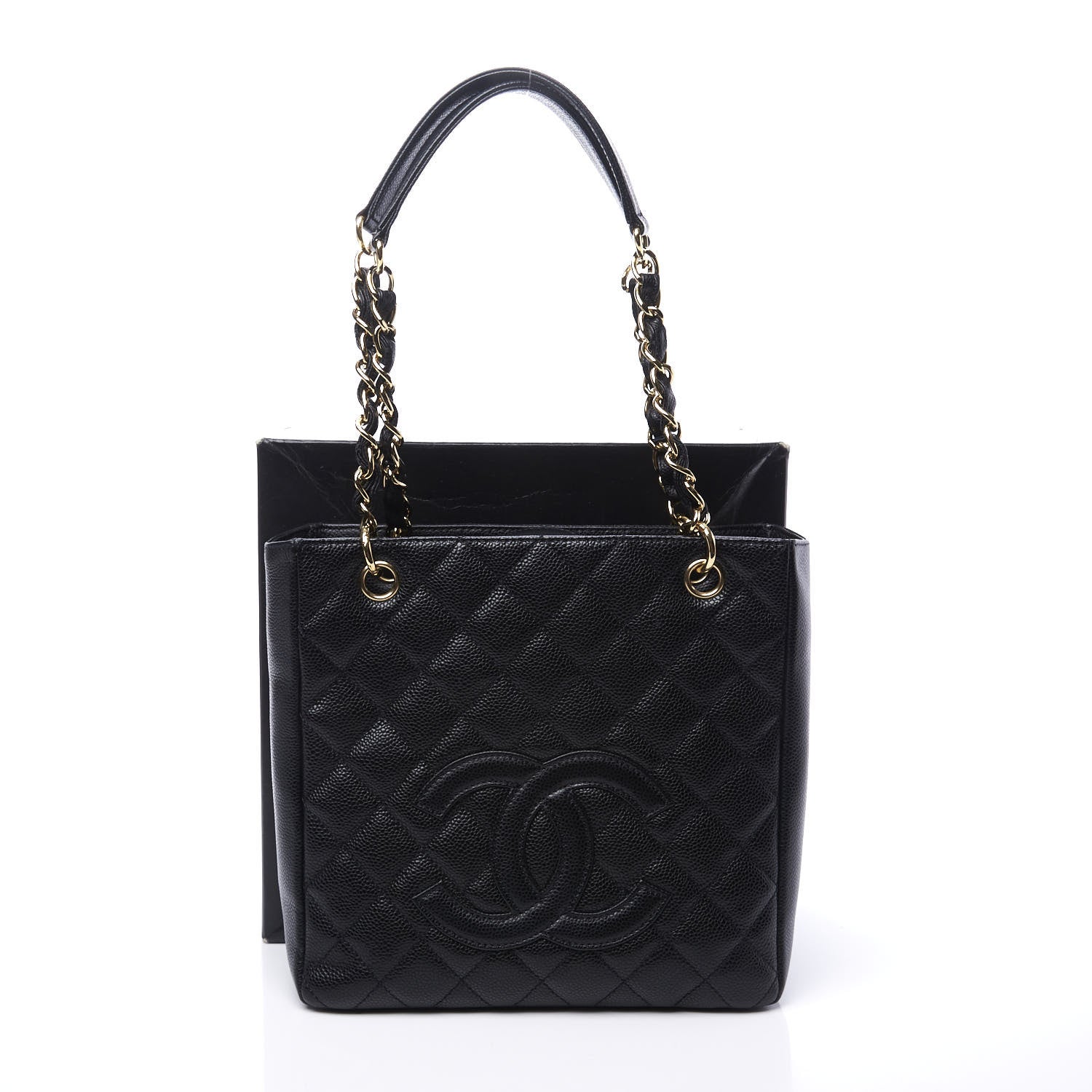 Chanel Caviar Quilted Petit Shopping Tote PST Black 10 of 10