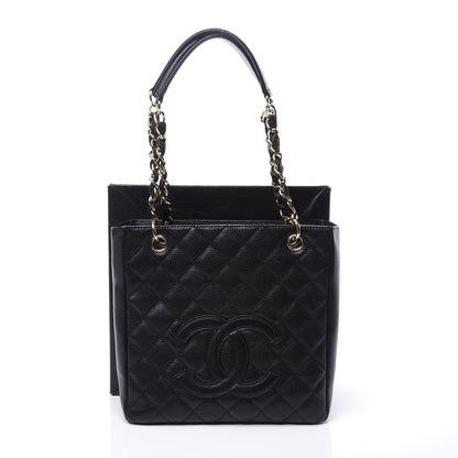 Chanel Caviar Quilted Petit Shopping Tote PST Black 10 of 10