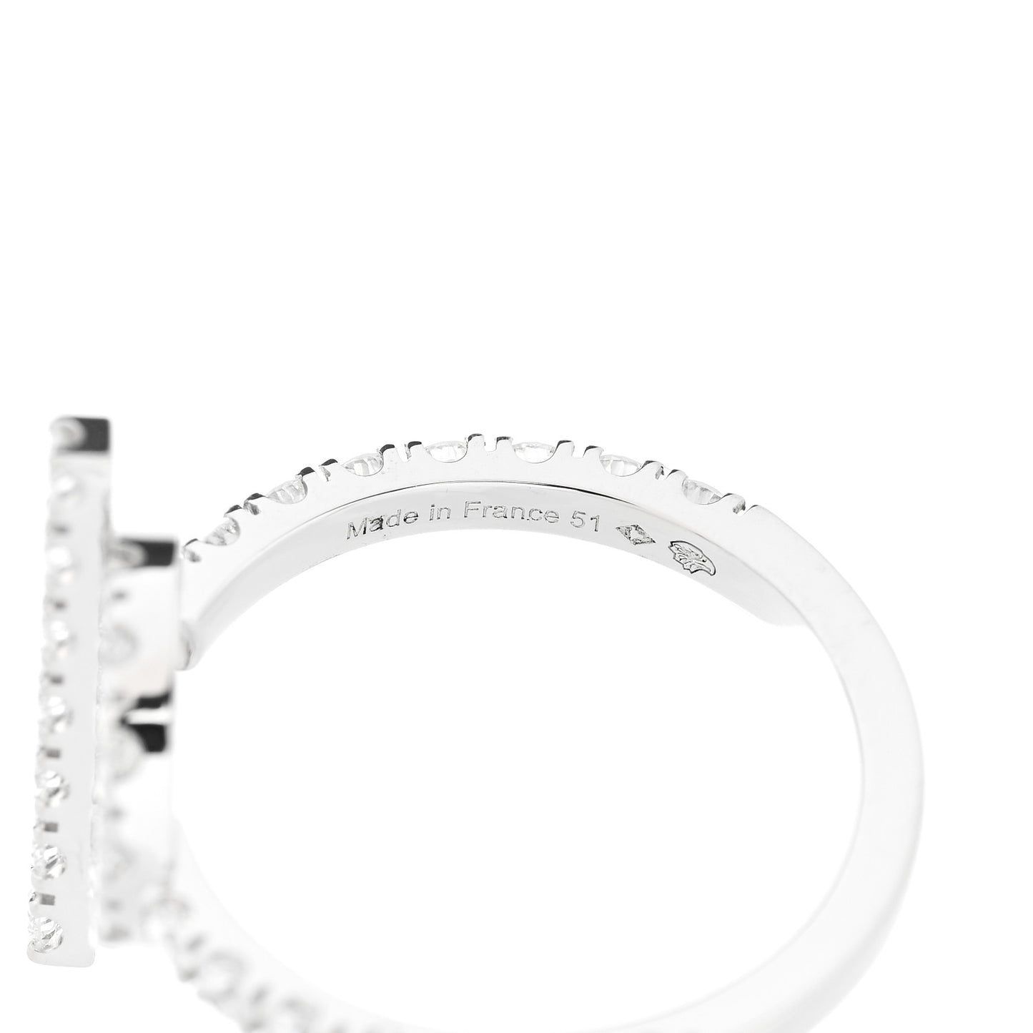 18K White Gold Diamond Finesse Ring 51 5.75