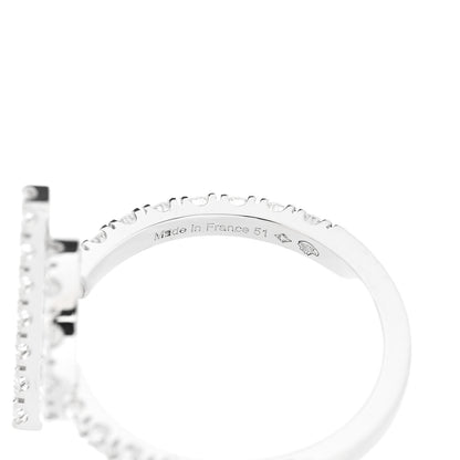 Hermes 18K White Gold Diamond Finesse Ring 51 5.75 4 of 7
