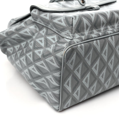 Christian Dior Coated Canvas CD Diamond Flap Backpack Gray 8 of 11