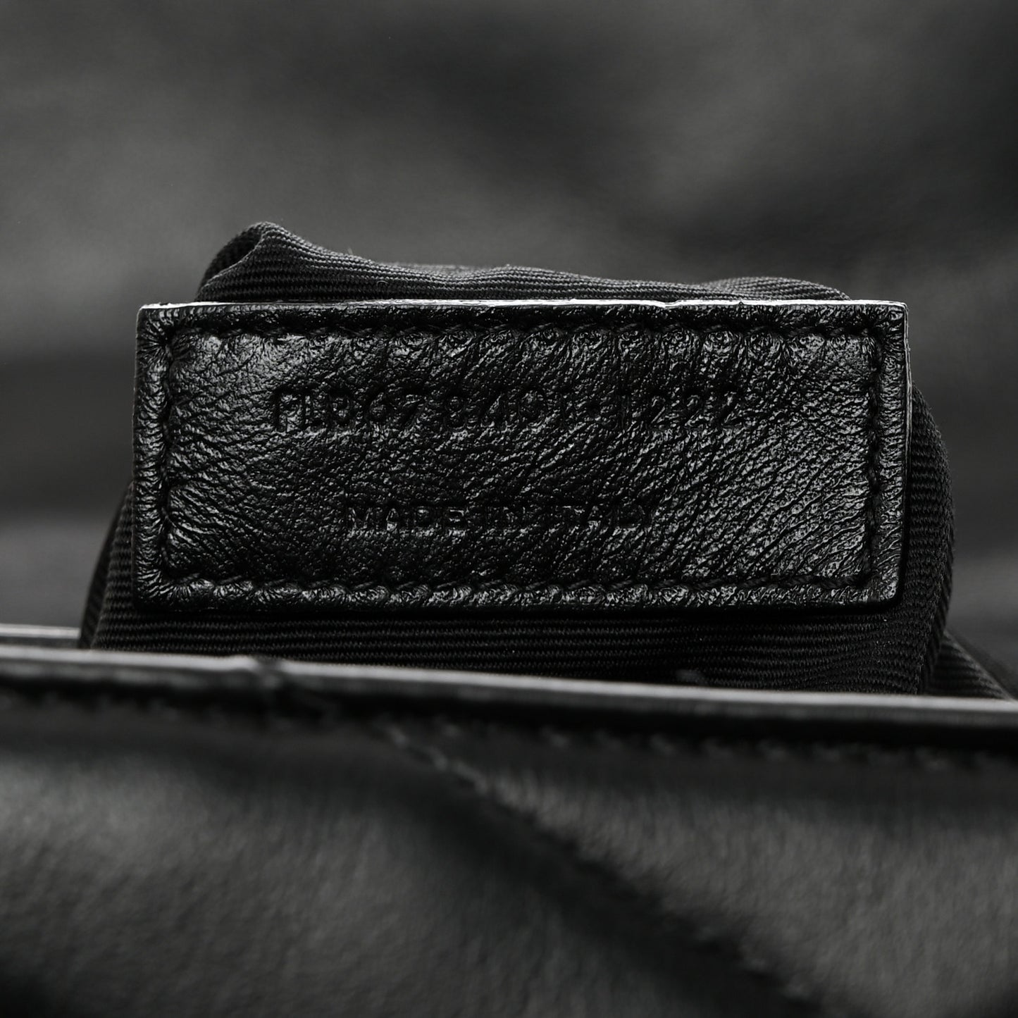 Calfskin Y Quilted Monogram Toy Loulou Crossbody Bag Black