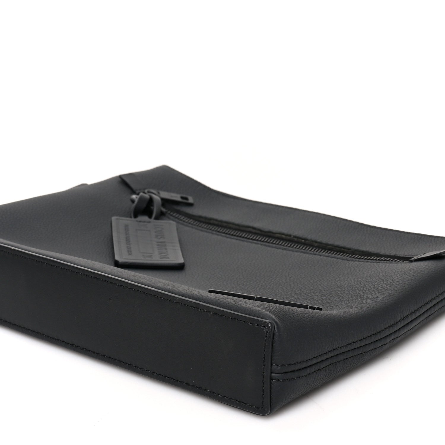 Louis Vuitton Grained Calfskin Aerogram Takeoff Pouch Black 7 of 7