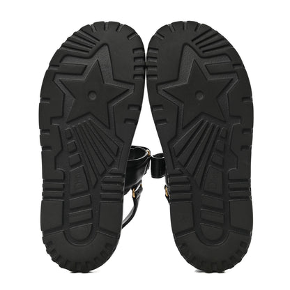 Christian Dior Lambskin Dioract 10mm Sandals 40 Black 5 of 8