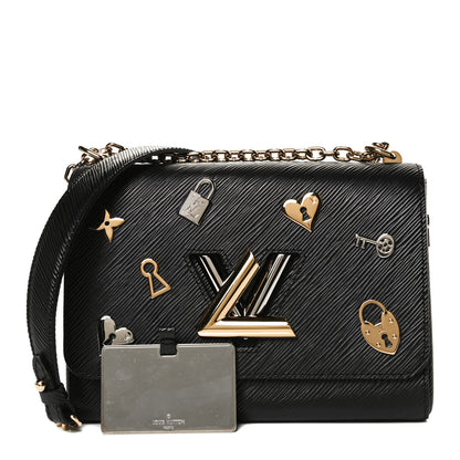 Louis Vuitton Epi Love Lock Twist Shoulder Bag MM Black 1 of 10