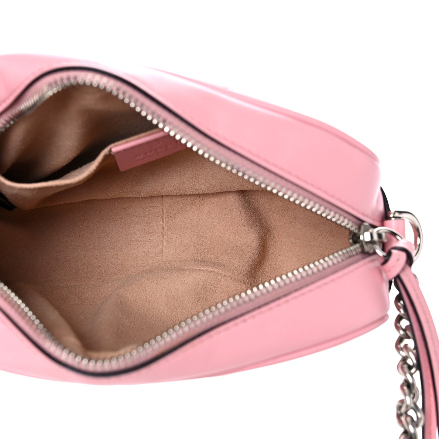 Calfskin Matelasse Mini GG Marmont Chain Shoulder Bag Wild Rose