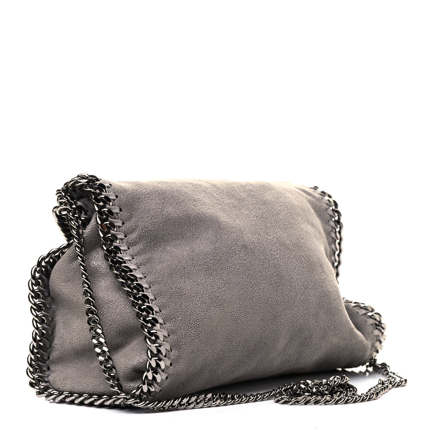 Stella McCartney Shaggy Deer Mini Falabella Fold Over Tote Light Grey 2 of 4