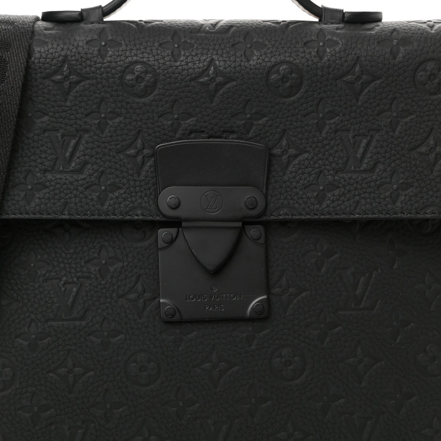 Louis Vuitton Taurillon Monogram S Lock Briefcase Black 7 of 9