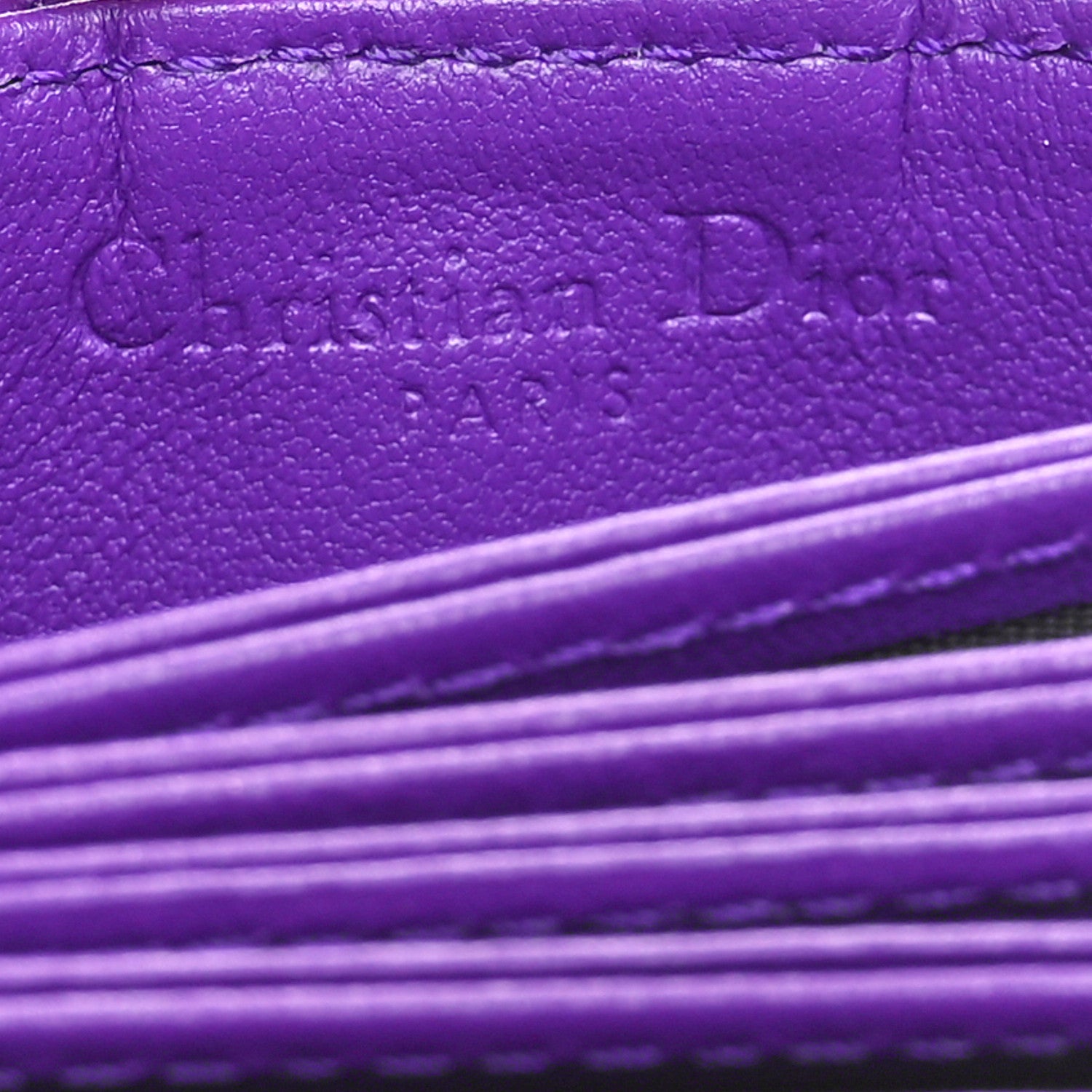 Christian Dior Lambskin Cannage Lady Dior Jasmine 5-Gusset Card Holder Purple Jamu 6 of 7