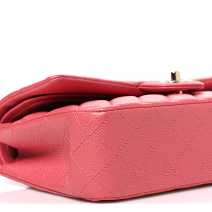 Chanel Caviar Quilted Medium Double Flap Pink 8 of 9