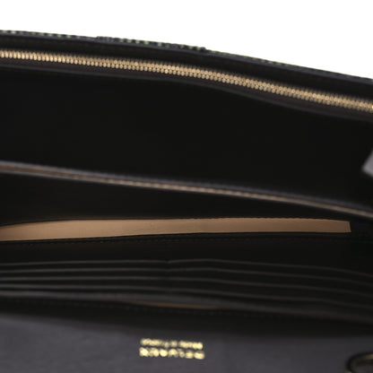 Delvaux Iridescent Lizard Calfskin Brillant Wallet On Chain Ebene Kaki 5 of 10