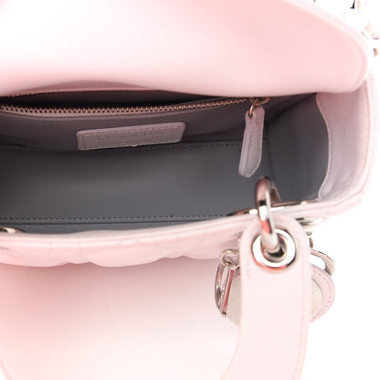 Christian Dior Lambskin Cannage Mini Lady Dior Crystal Strap Off White 4 of 7