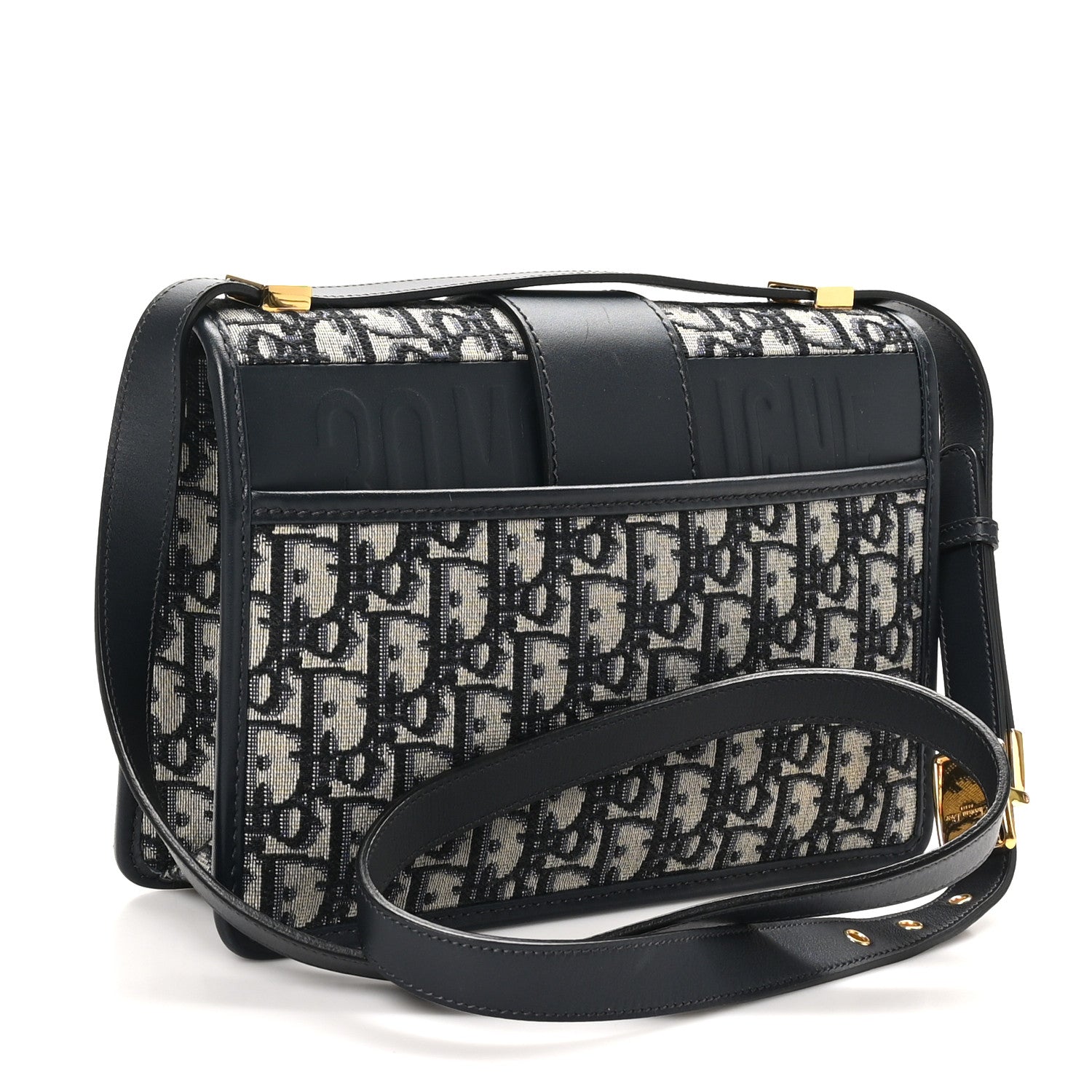 Christian Dior Oblique 30 Montaigne Flap Bag Blue 3 of 11