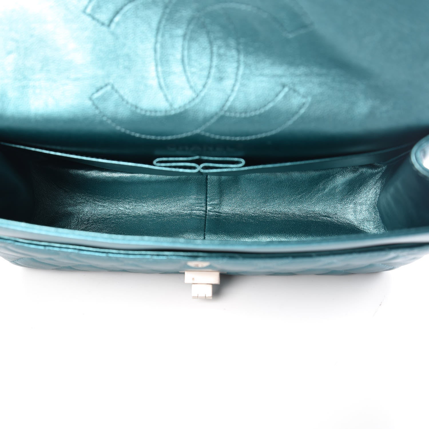 Chanel Metallic Calfskin Quilted 2.55 Reissue 226 Flap Turquoise 5 of 12