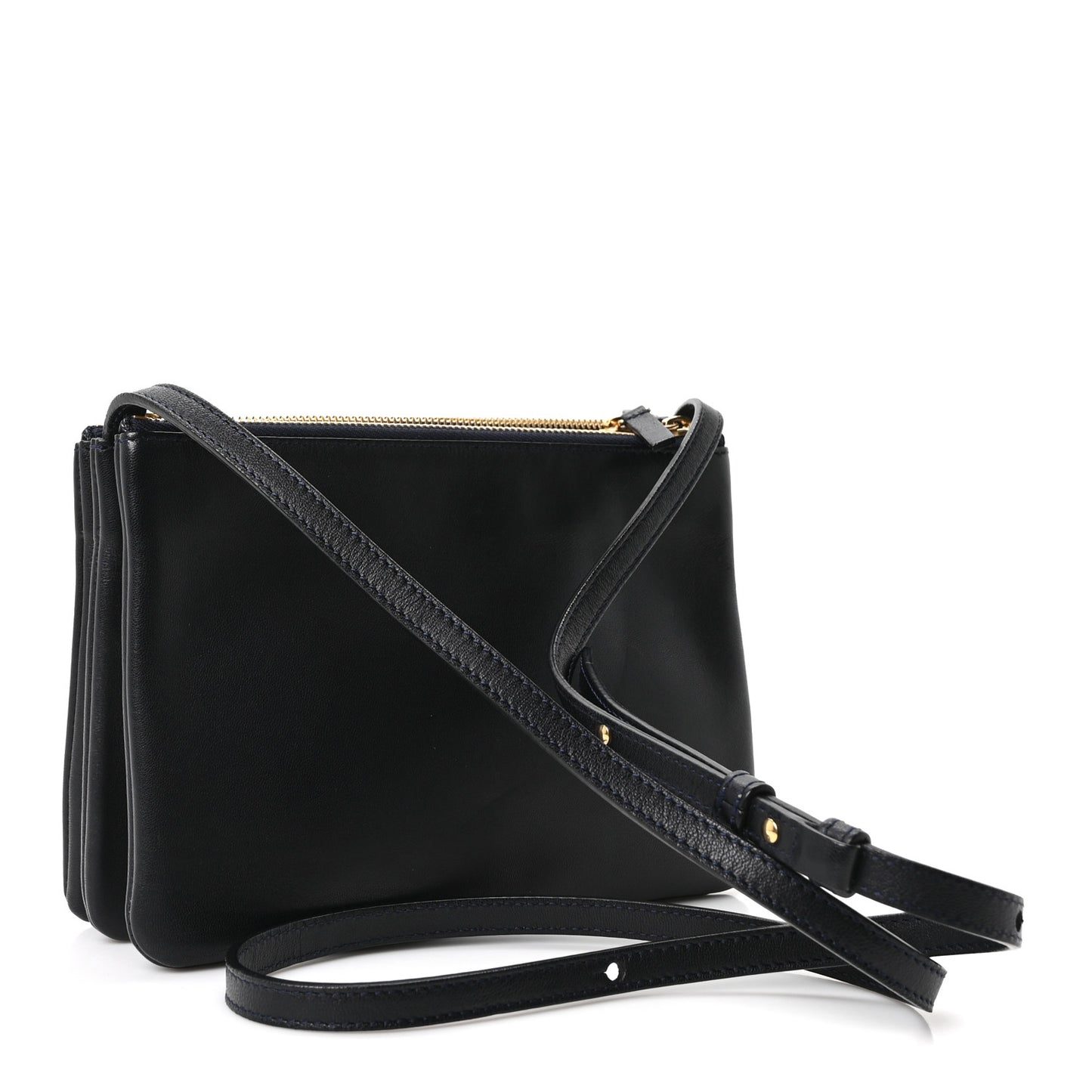 Lambskin Large Trio Crossbody Bag Abyss Blue