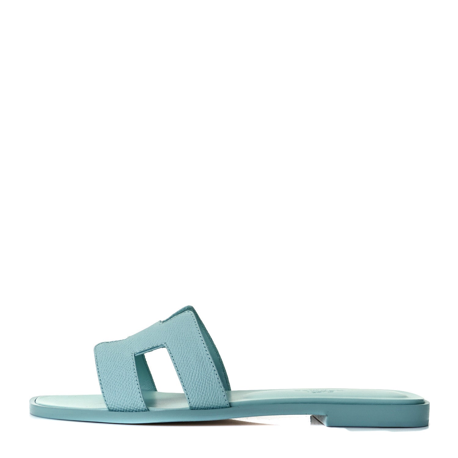 Hermes Epsom Oran Sandals 36.5 Vert Embrun 1 of 9