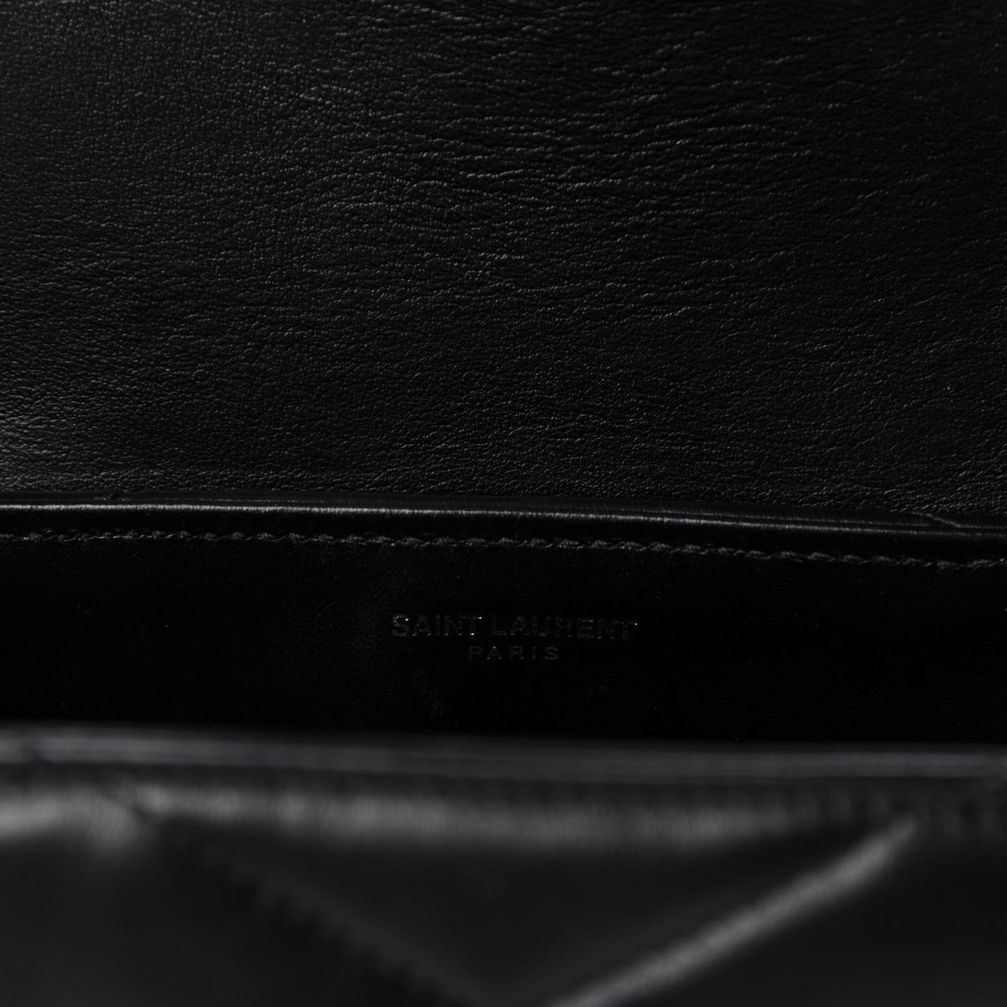 Calfskin Y Quilted Monogram Toy Loulou Crossbody Bag Black